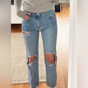 Princess Polly Light Blue Denim Jeans